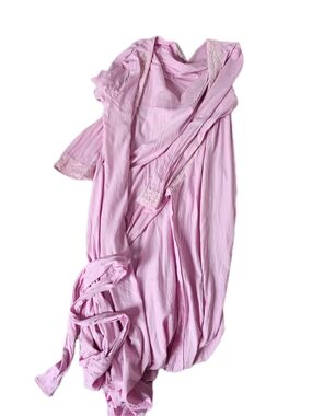 Women's Lace-Trim Pajama Set in Light Pink